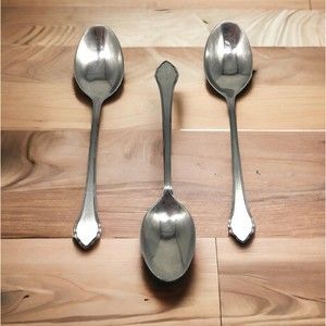 3x Oneida WM A Rogers Deluxe SUMMER MIST/AUTUMN GLOW Place/Soup Spoon Stainless